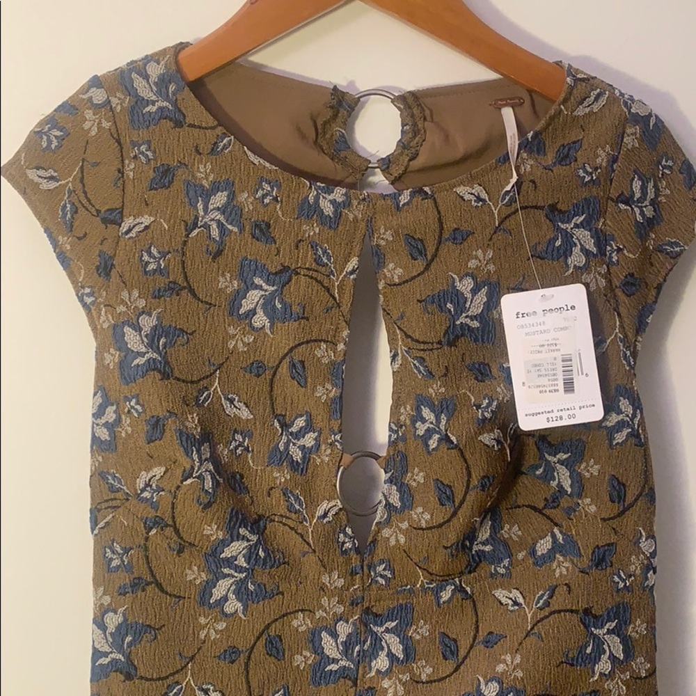 Free people open back mini dress size 0